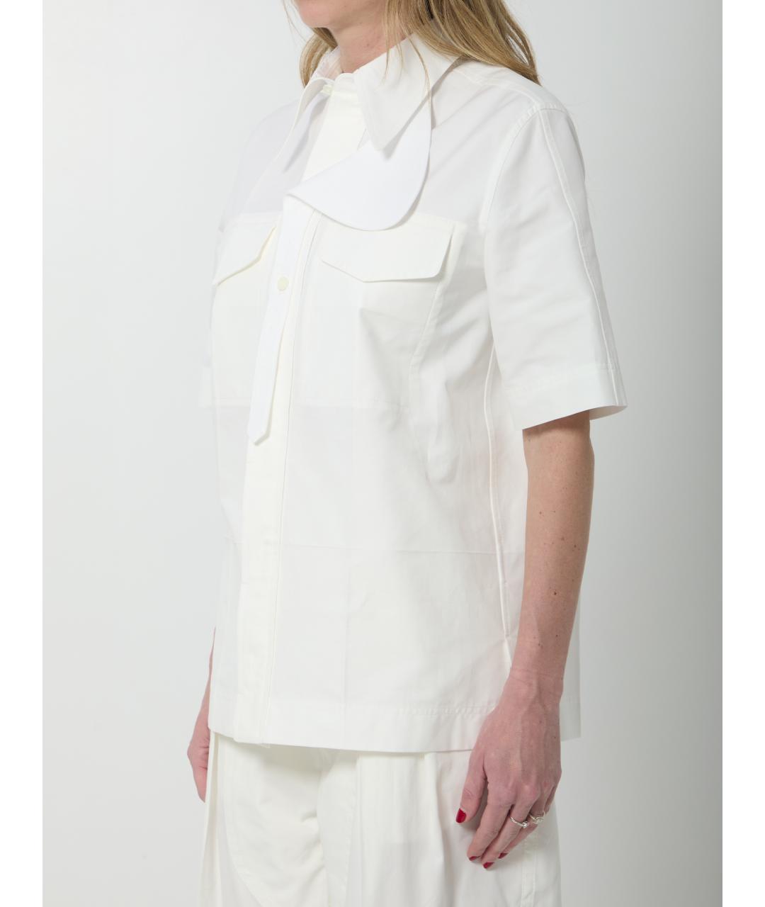 BOTTEGA VENETA Белая хлопковая рубашка, фото 2