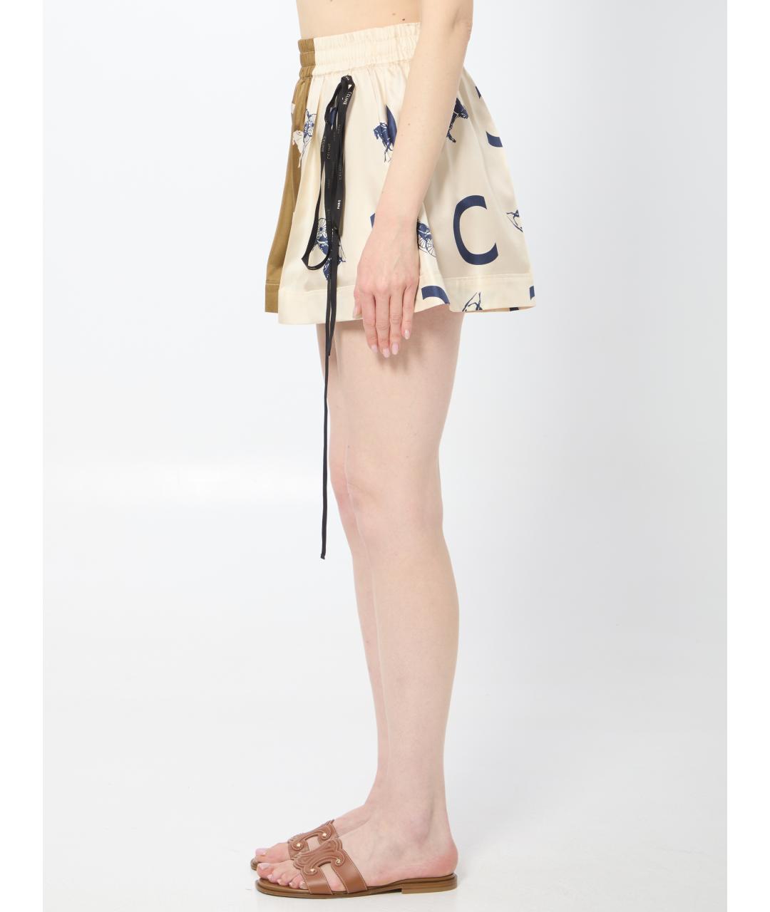 CELINE Мульти шелковые шорты, фото 3