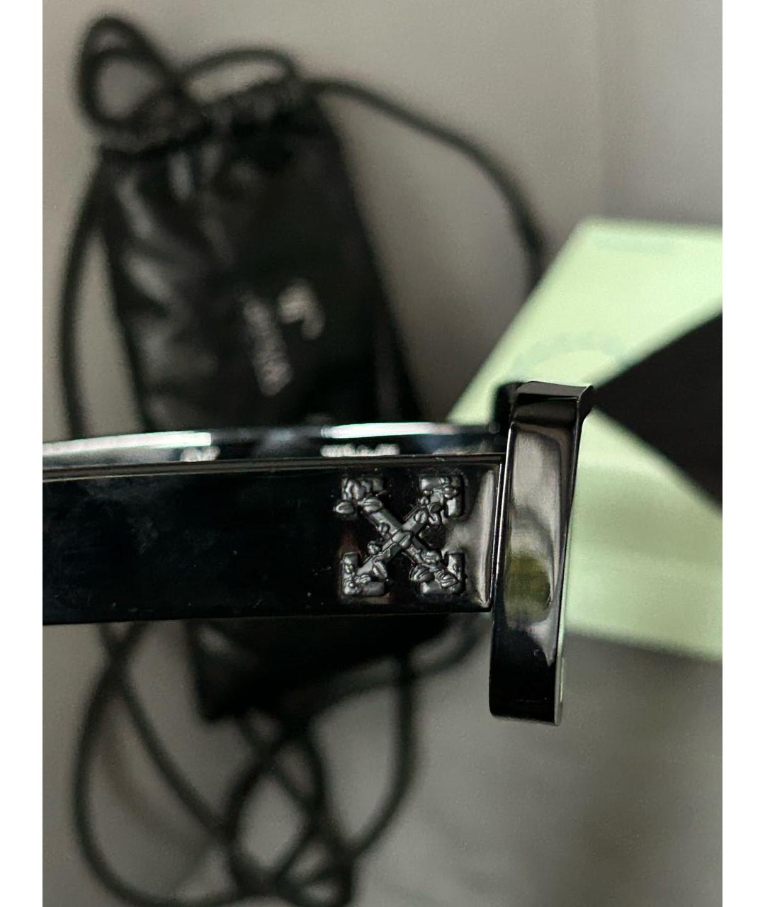 OFF-WHITE Черные пластиковые солнцезащитные очки, фото 3