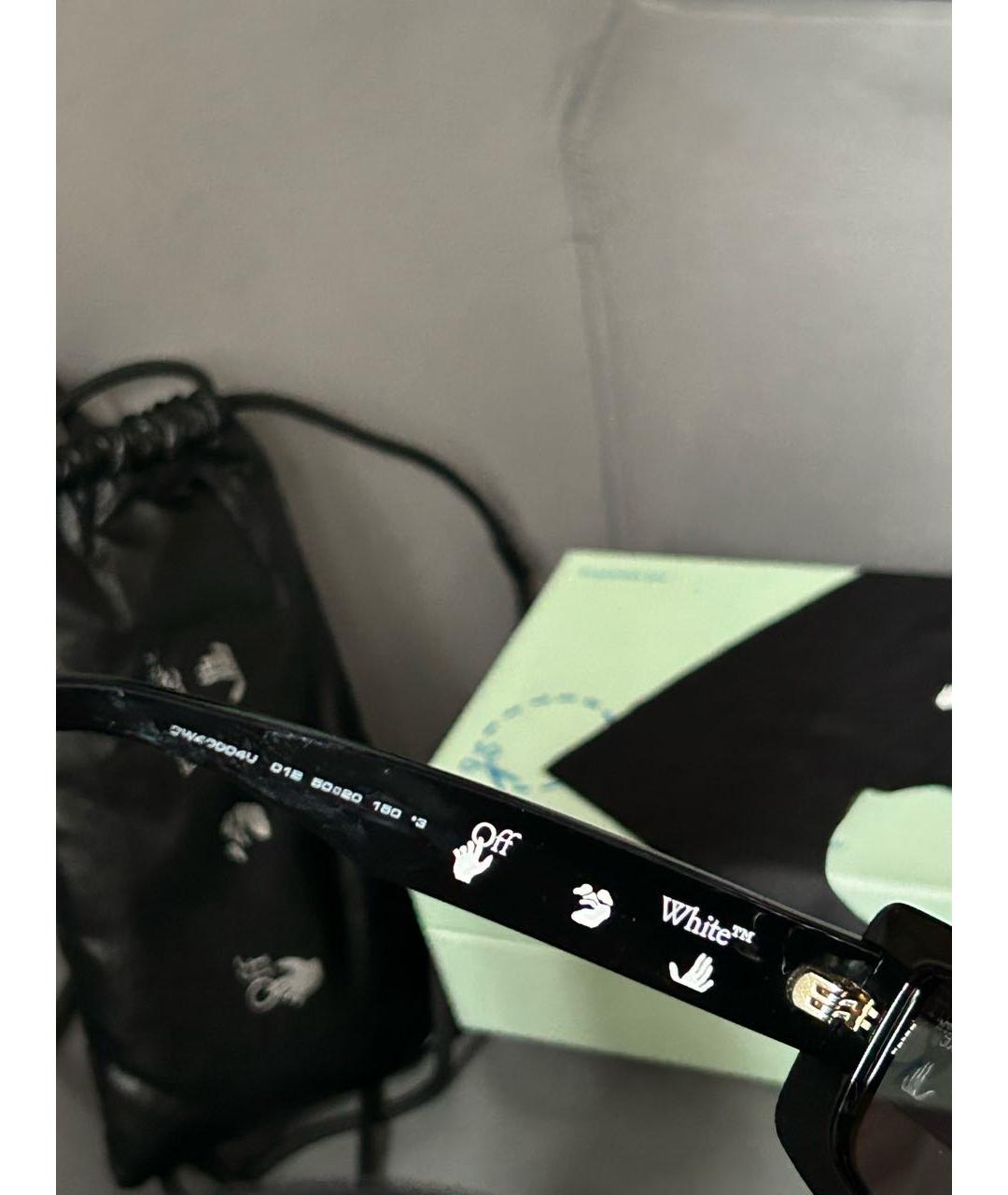 OFF-WHITE Черные пластиковые солнцезащитные очки, фото 5