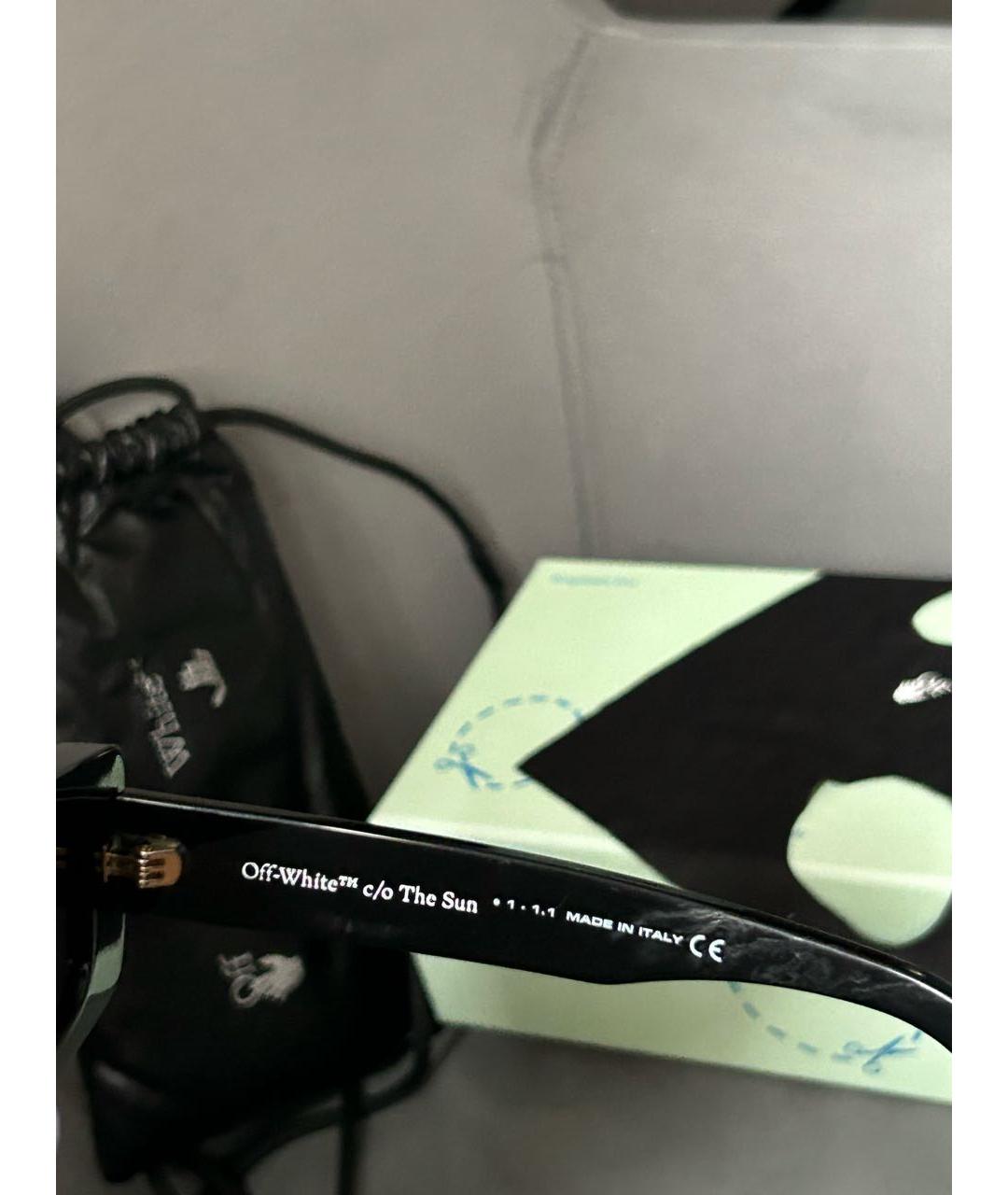 OFF-WHITE Черные пластиковые солнцезащитные очки, фото 6