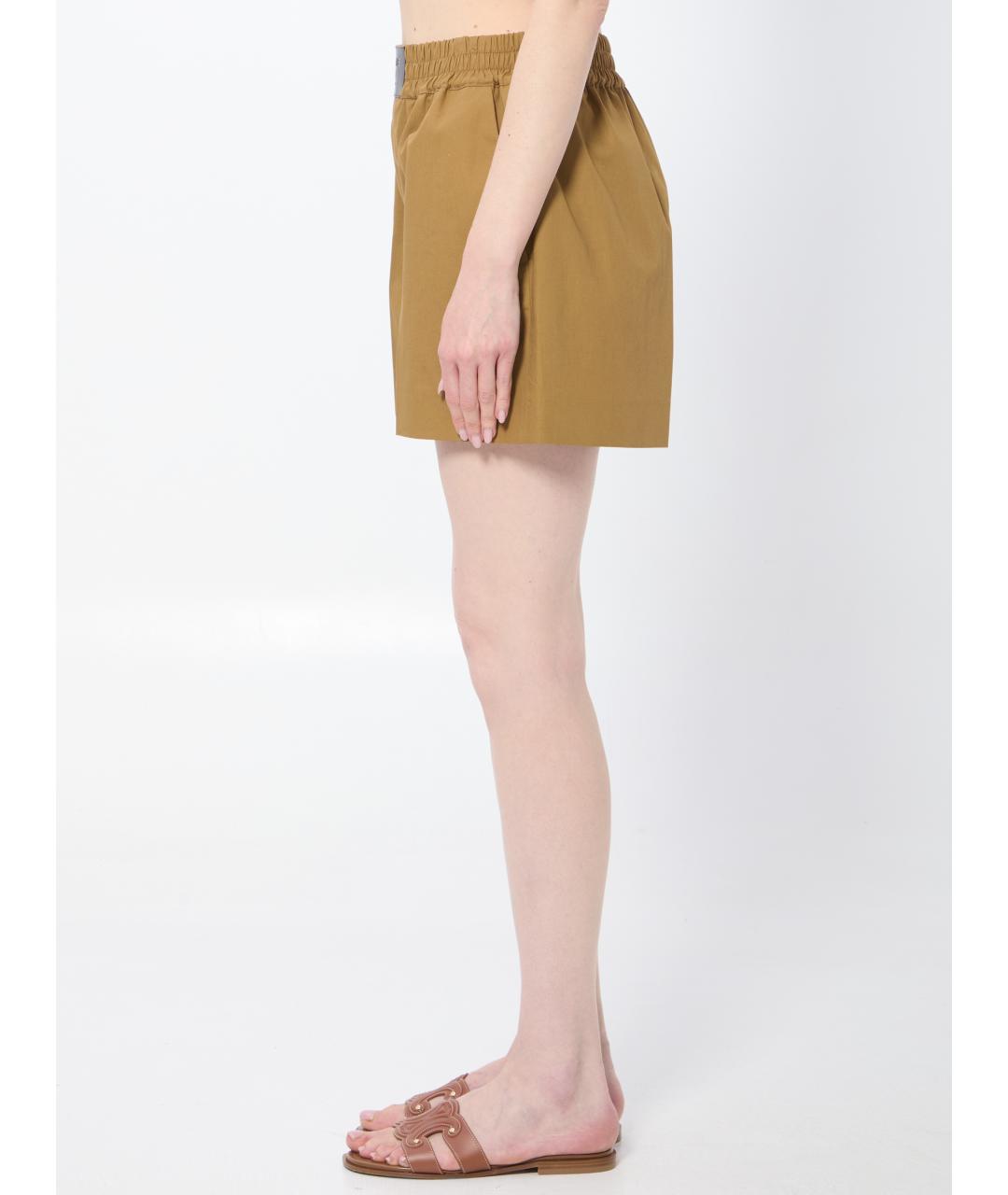 CELINE Коричневые хлопковые шорты, фото 3