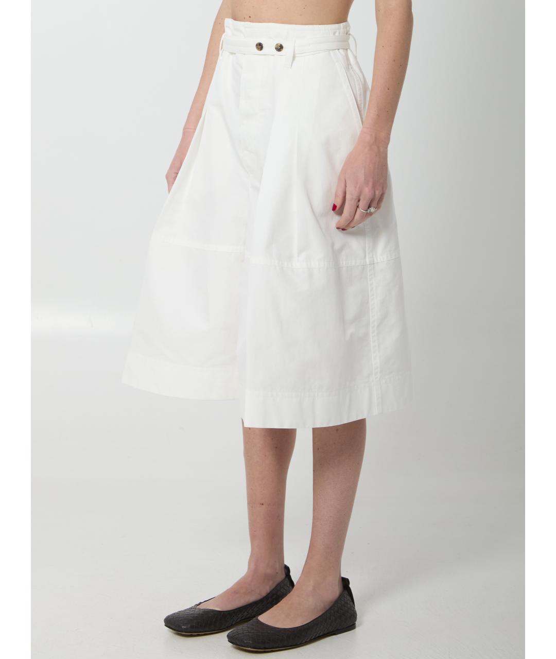 BOTTEGA VENETA Белые хлопковые кюлоты, фото 2