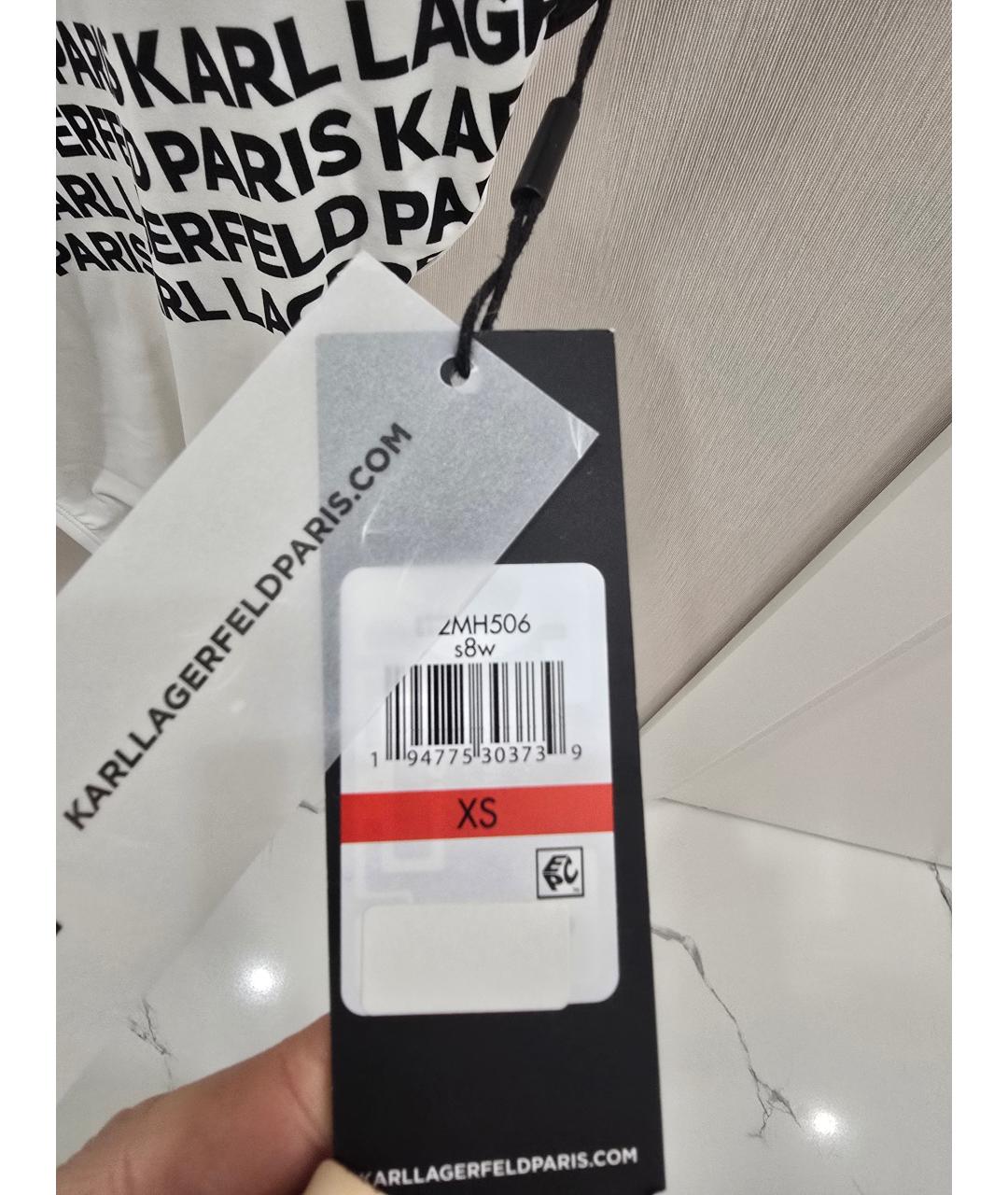 KARL LAGERFELD Белый полиэстеровый купальник, фото 3