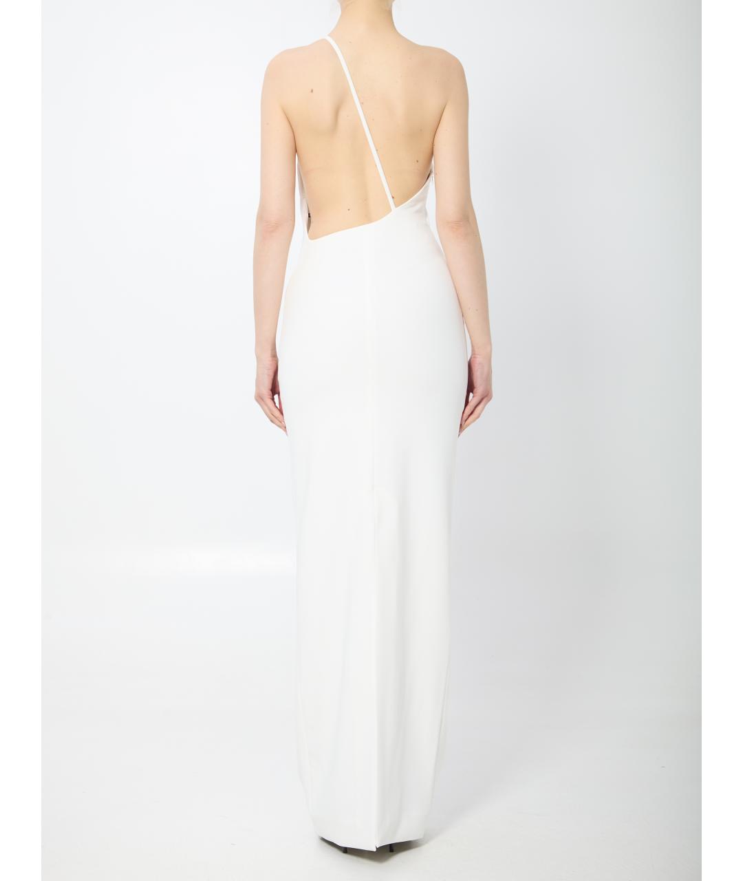 SOLACE LONDON Белое полиэстеровое вечернее платье, фото 4