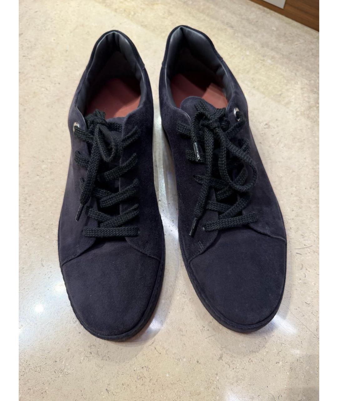 LORO PIANA Черные замшевые кеды, фото 4