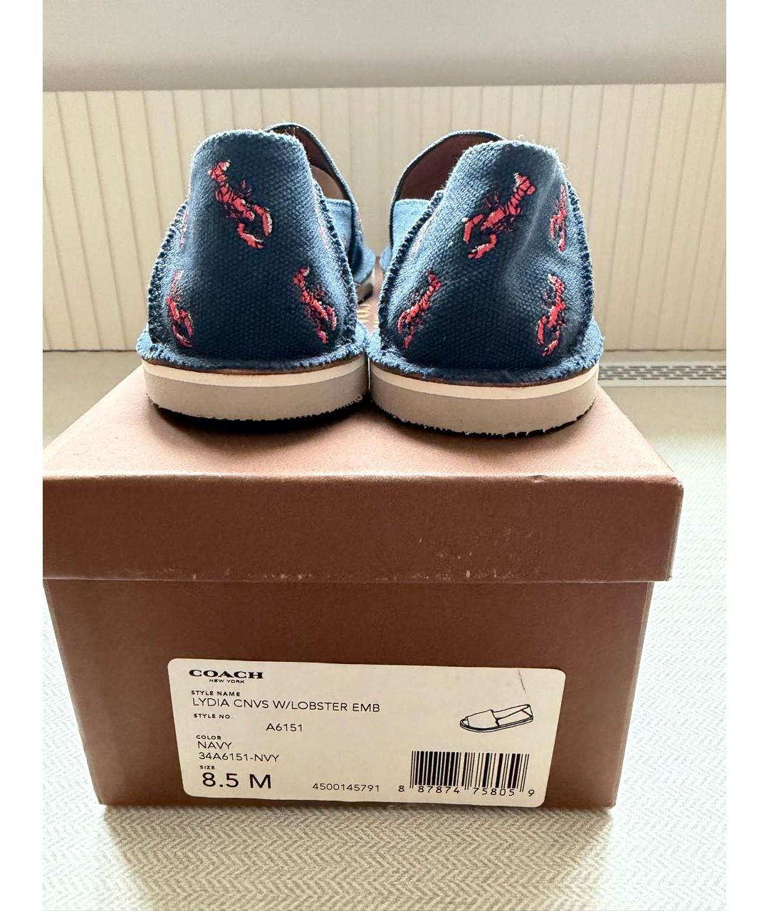 COACH Темно-синие эспадрильи, фото 4