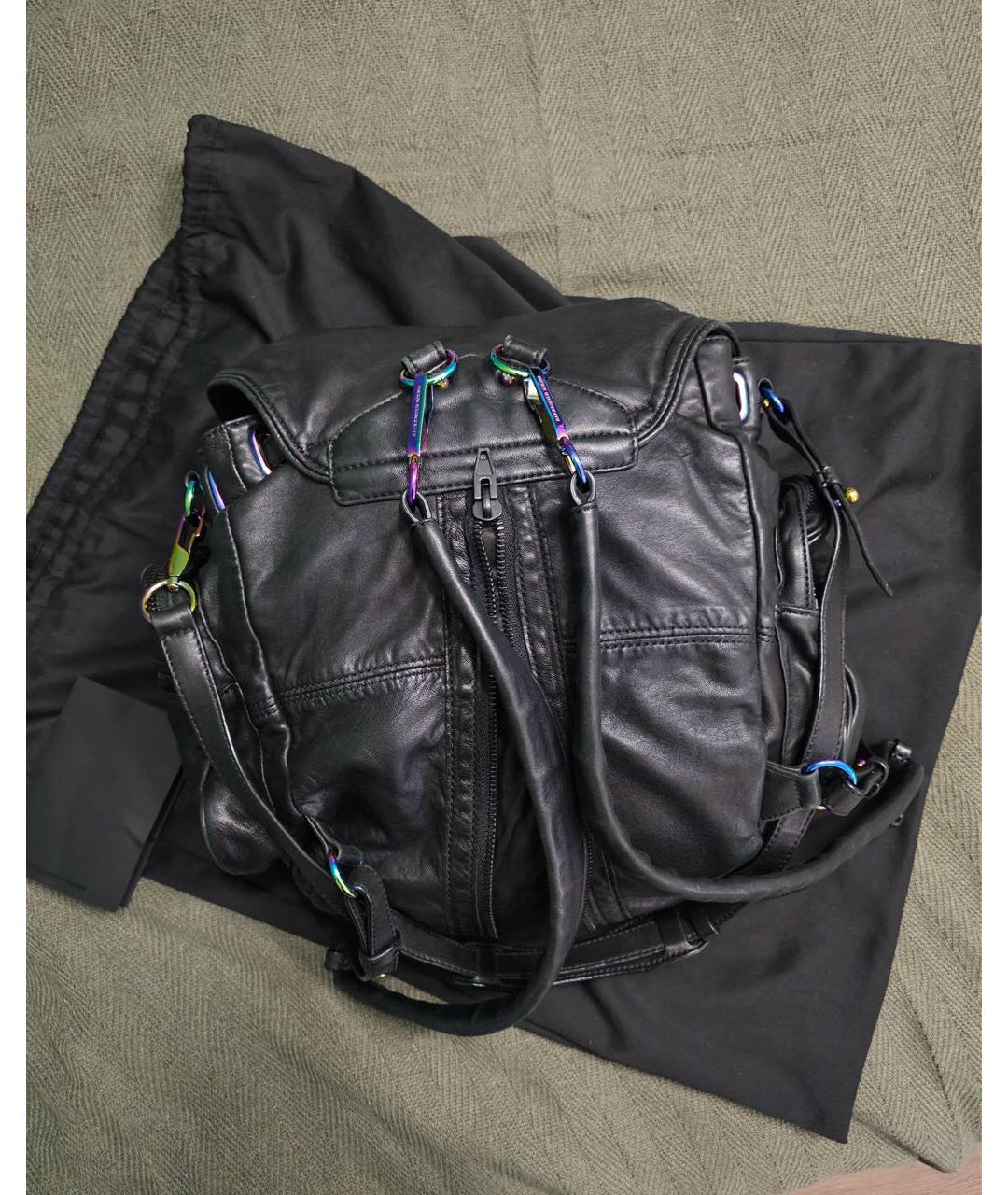 ALEXANDER WANG Черный кожаный рюкзак, фото 3