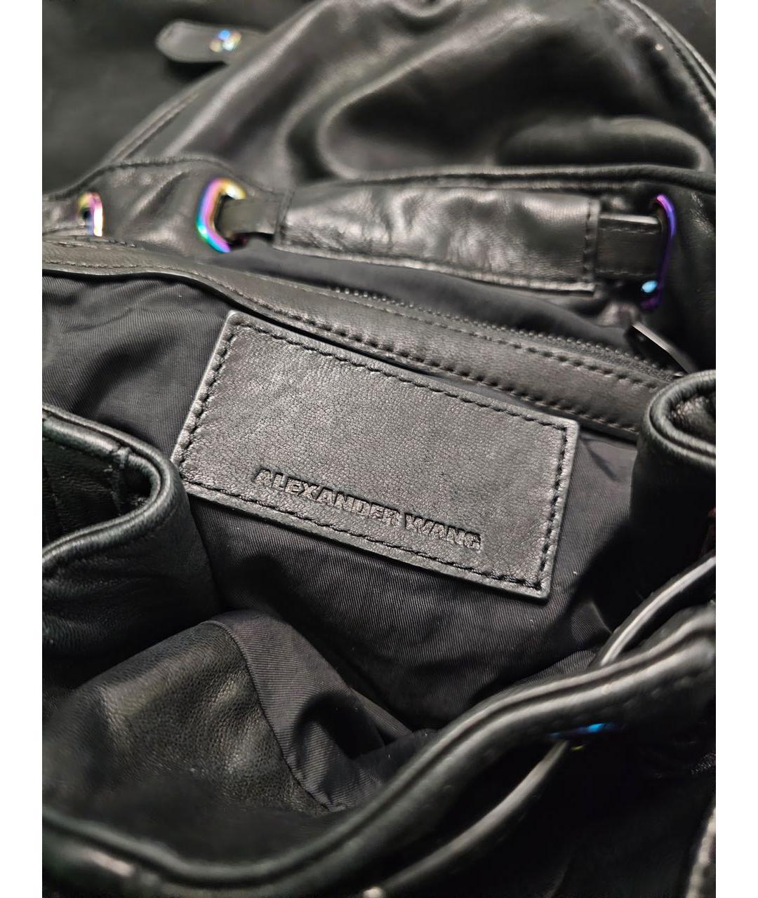 ALEXANDER WANG Черный кожаный рюкзак, фото 6