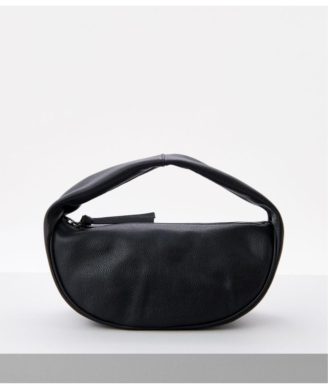 BY FAR Черная кожаная сумка с короткими ручками, фото 9