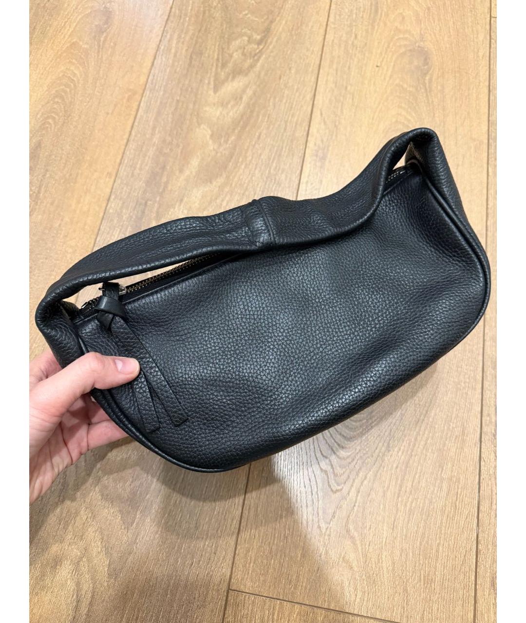 BY FAR Черная кожаная сумка с короткими ручками, фото 8