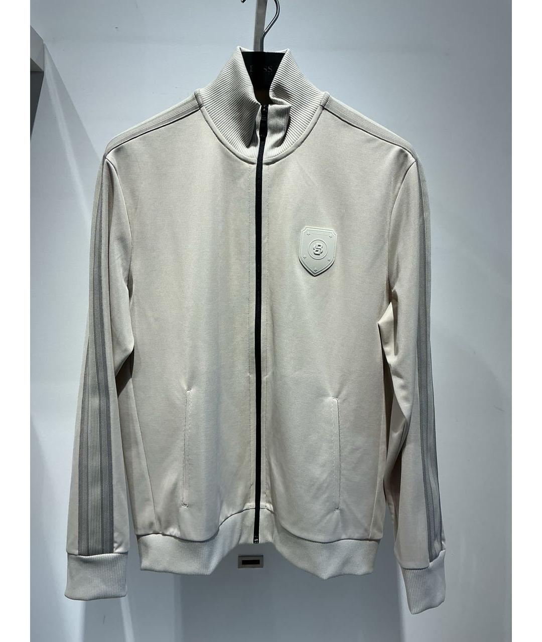 HUGO BOSS Бежевая хлопко-эластановая спортивная куртка, фото 2