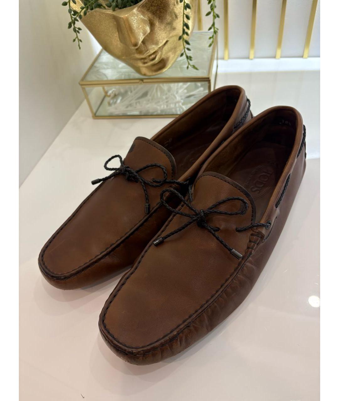 TOD'S Коричневые кожаные мокасины, фото 3