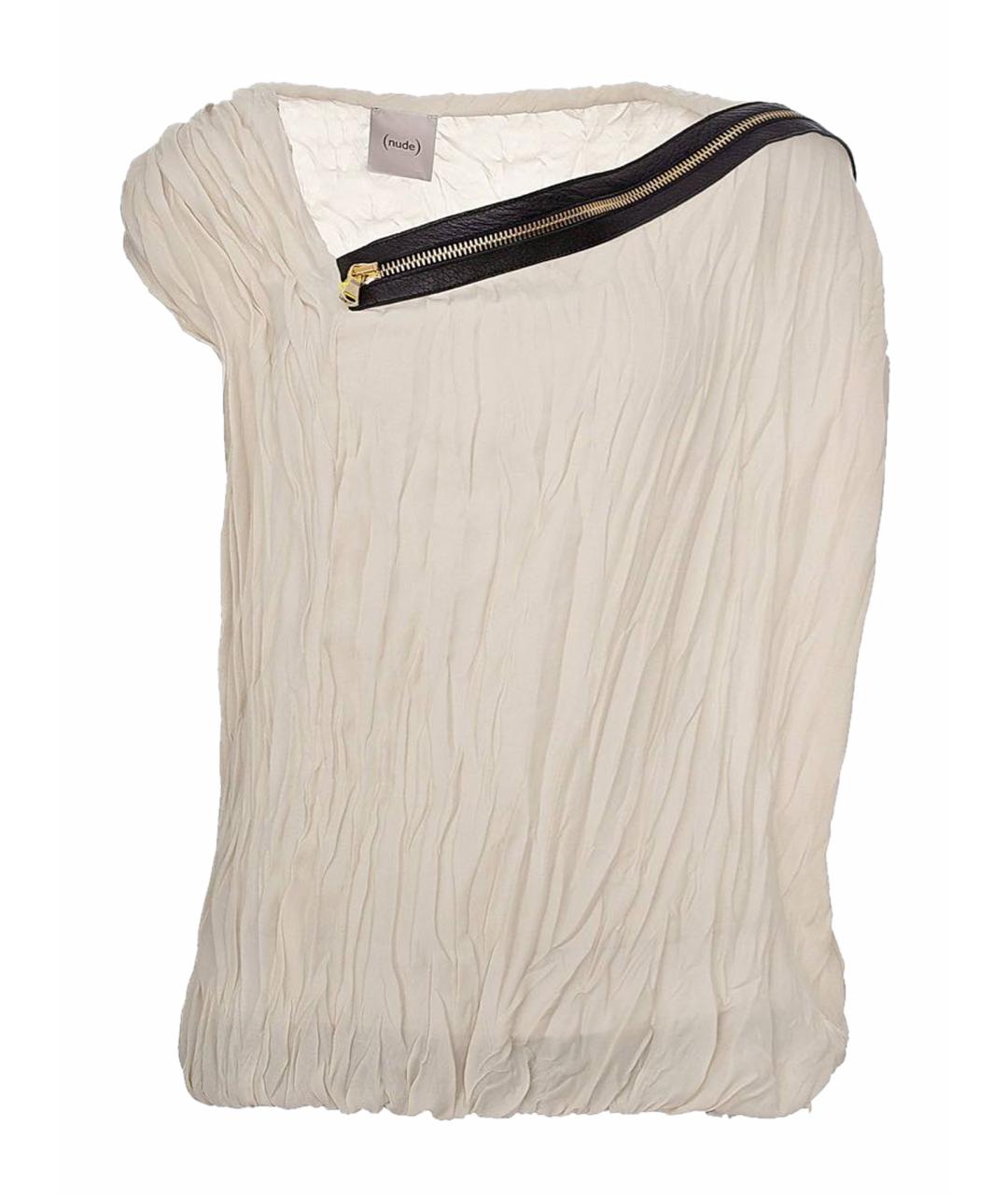NUDE Бежевая полиэстеровая блузы, фото 1
