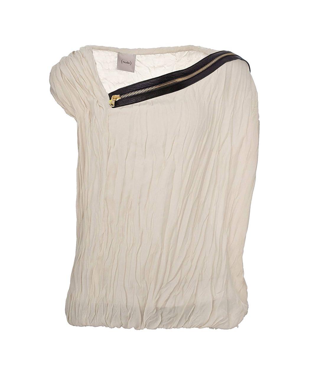 NUDE Бежевая полиэстеровая блузы, фото 9