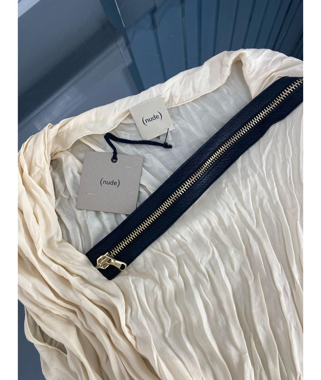 NUDE Бежевая полиэстеровая блузы, фото 3