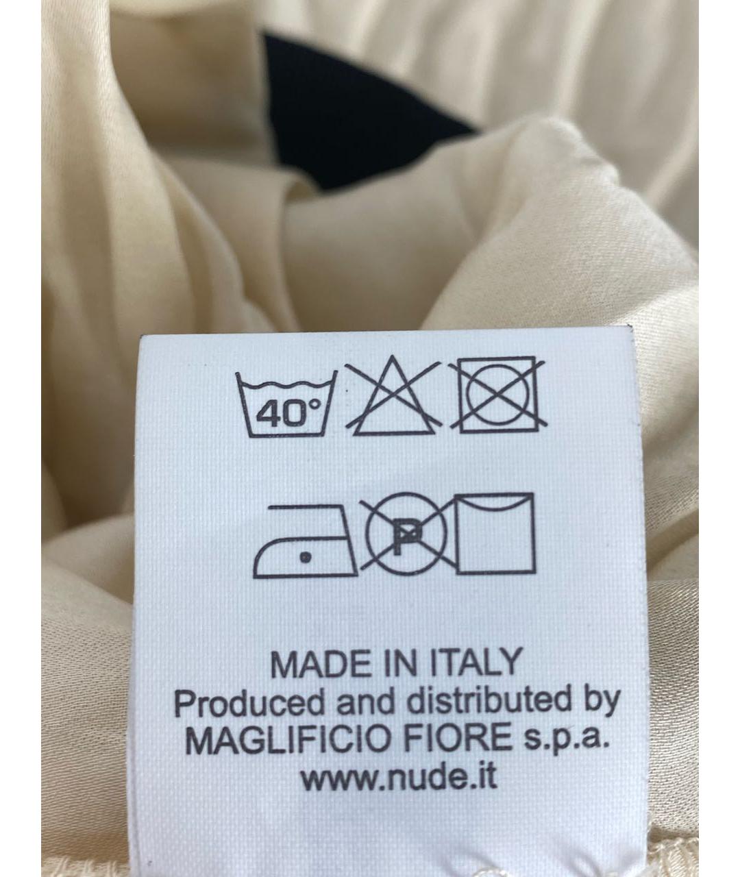 NUDE Бежевая полиэстеровая блузы, фото 7