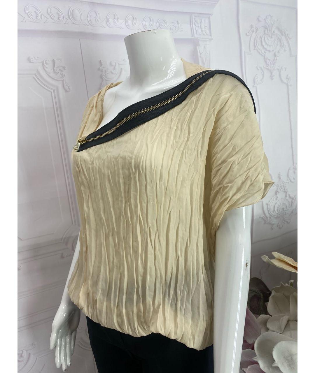 NUDE Бежевая полиэстеровая блузы, фото 6