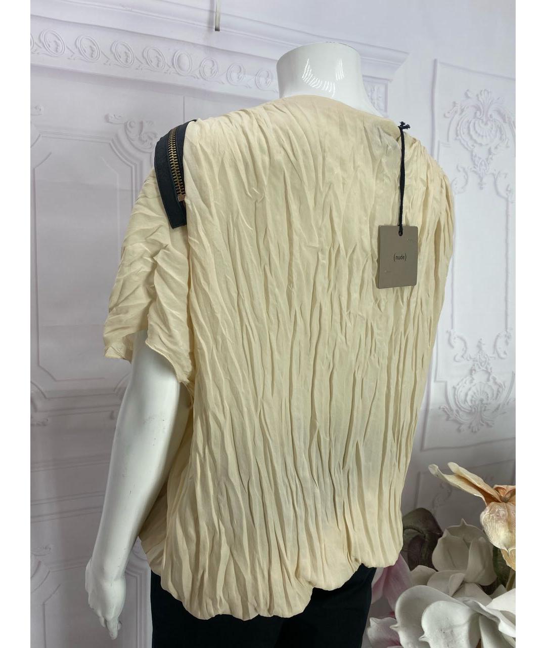 NUDE Бежевая полиэстеровая блузы, фото 8