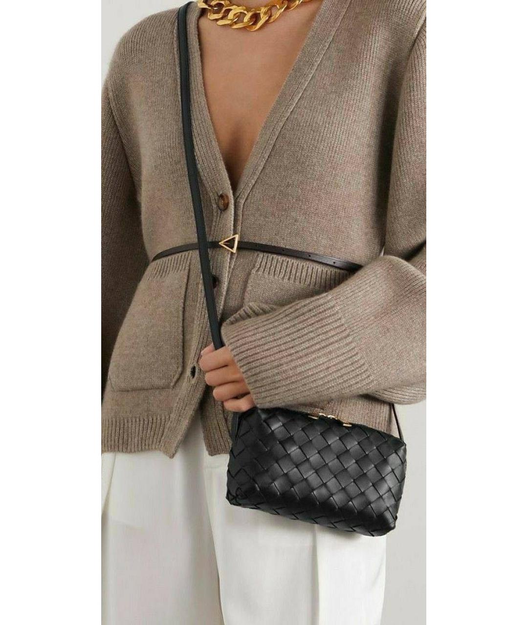 BOTTEGA VENETA Белая кожаная сумка через плечо, фото 3