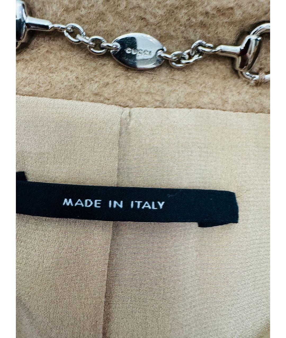 GUCCI Горчичное шерстяное пальто, фото 7