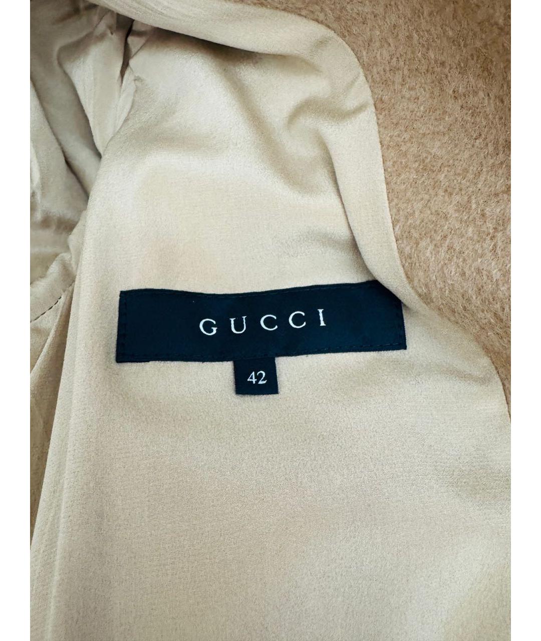 GUCCI Горчичное шерстяное пальто, фото 5