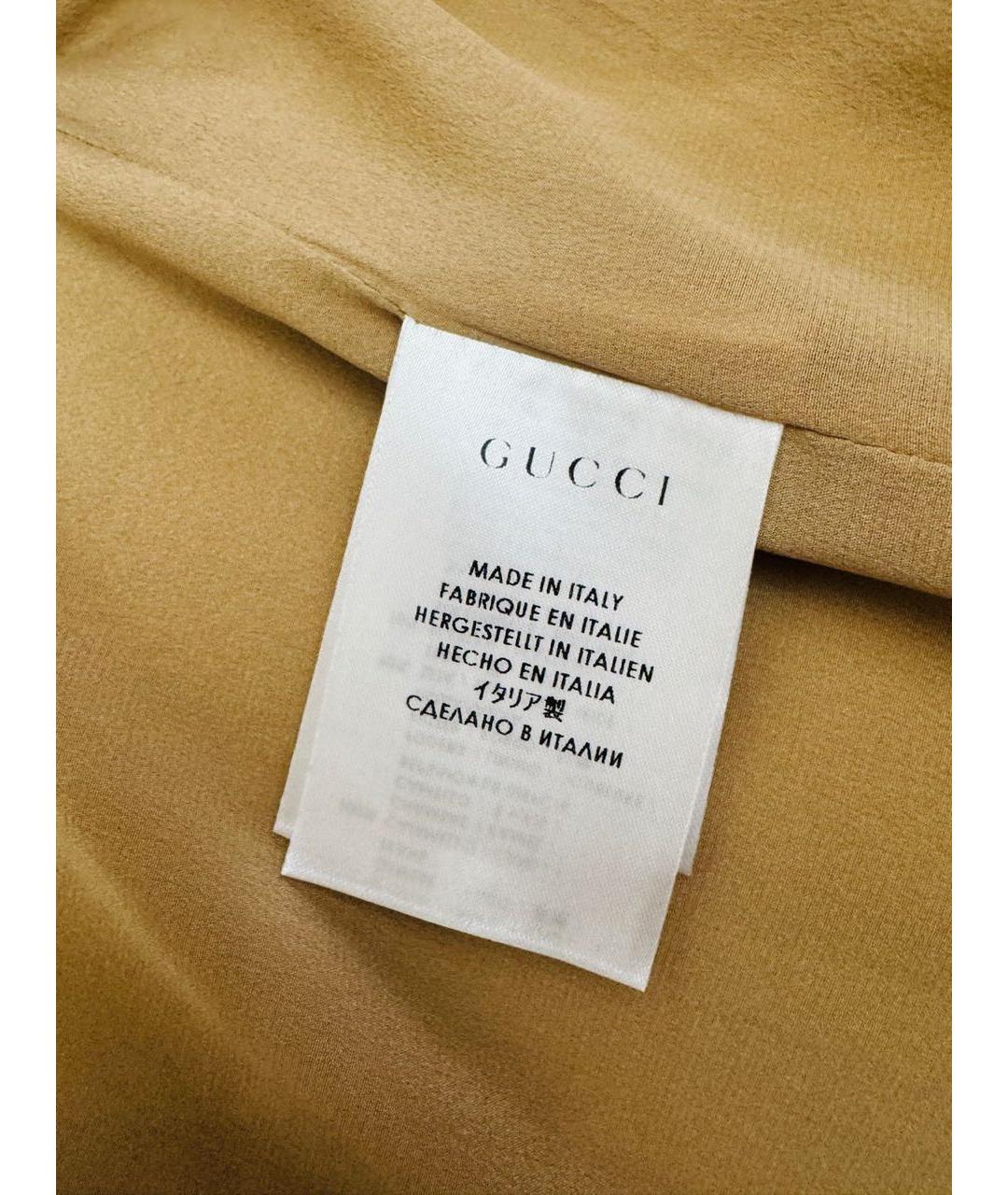 GUCCI Горчичное шерстяное пальто, фото 6