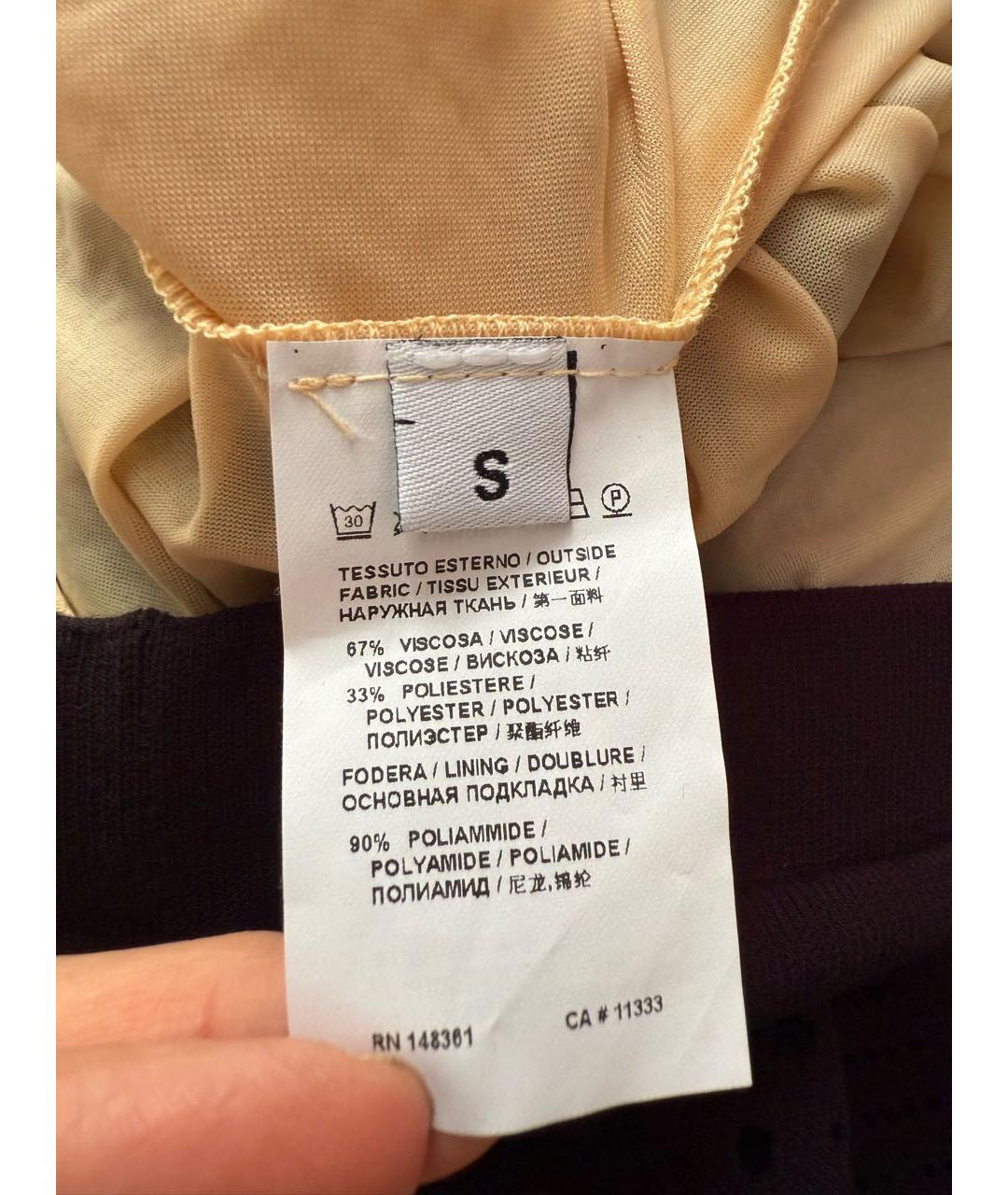 PINKO Черная вискозная юбка миди, фото 4