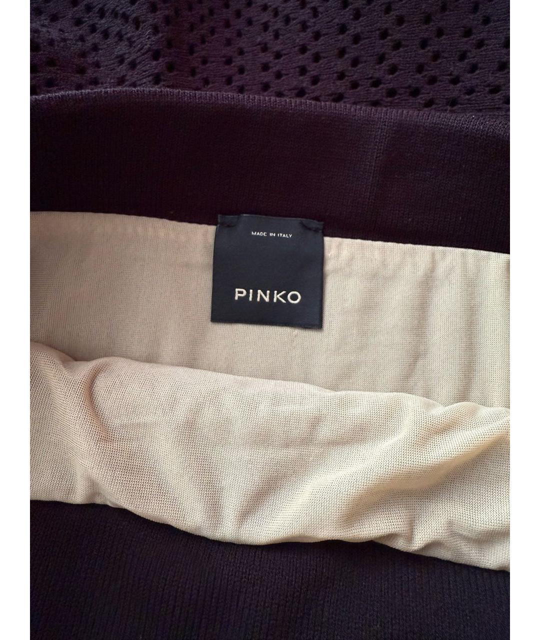 PINKO Черная вискозная юбка миди, фото 3