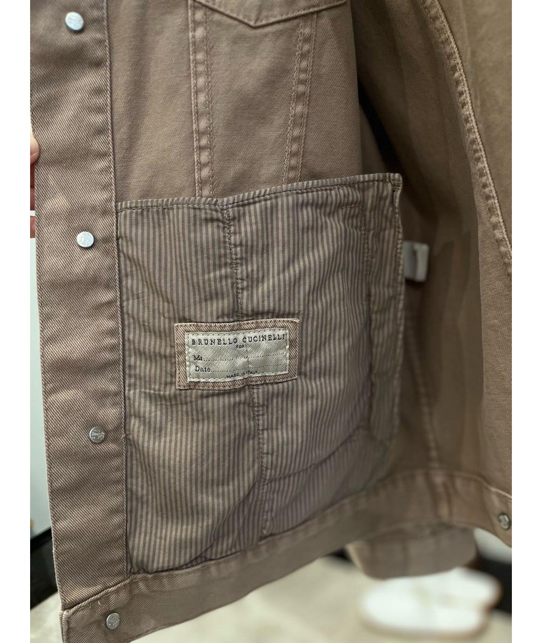 BRUNELLO CUCINELLI Бежевая деним куртка, фото 6