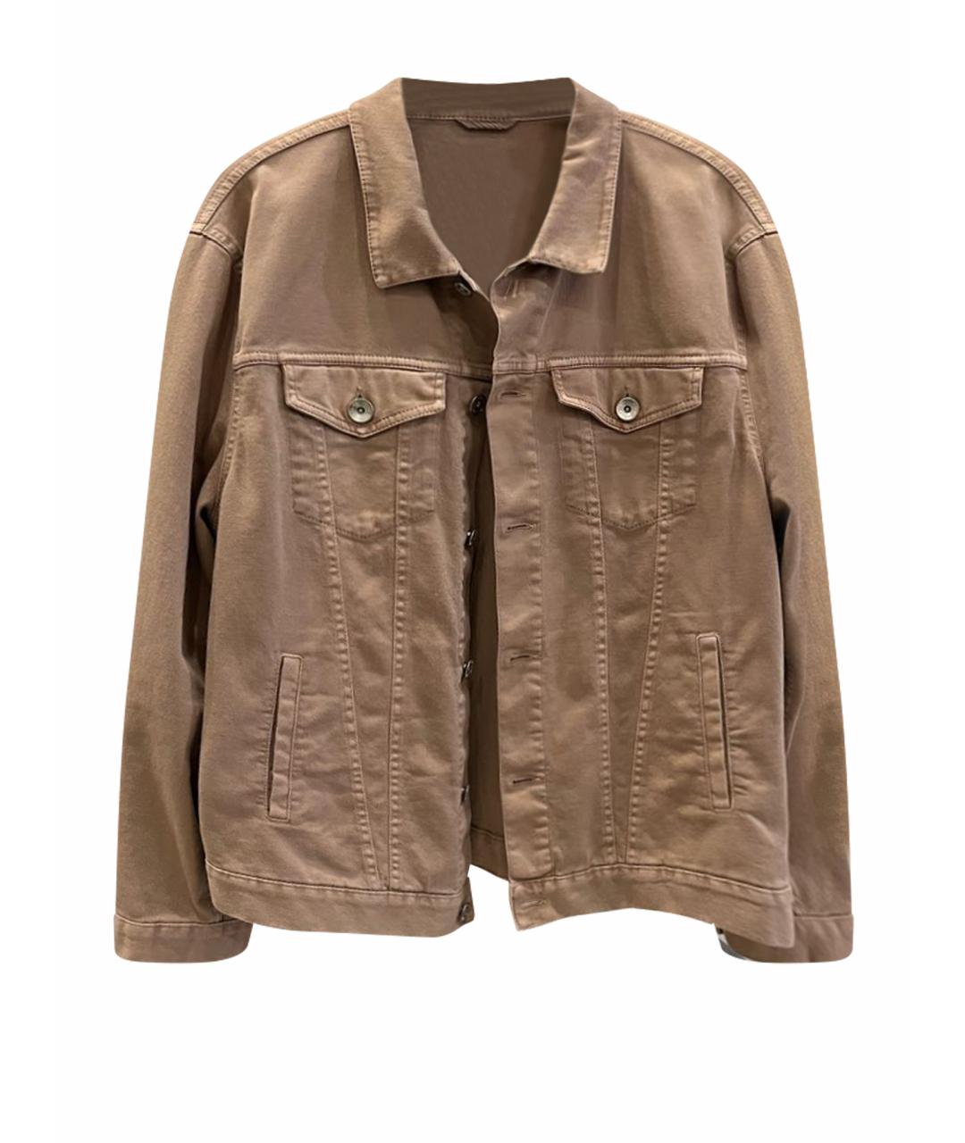 BRUNELLO CUCINELLI Бежевая деним куртка, фото 1