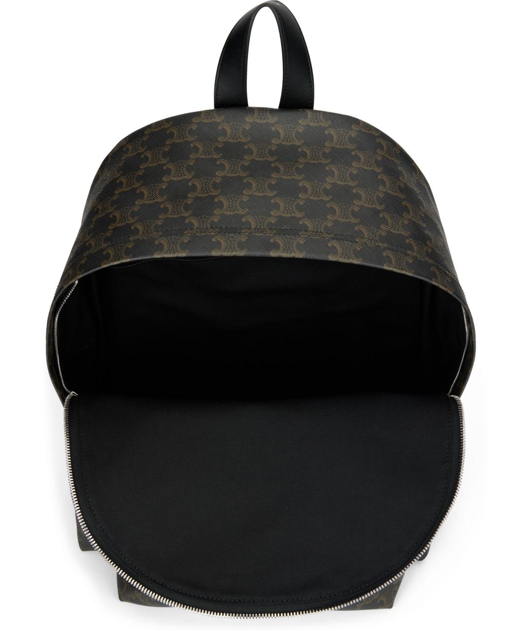 CELINE Коричневый кожаный рюкзак, фото 4