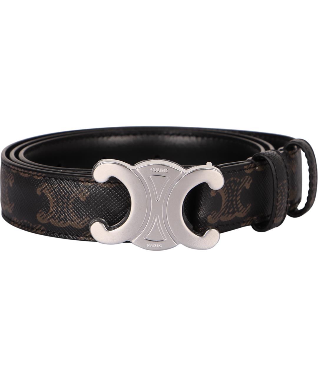 CELINE Черный кожаный ремень, фото 2