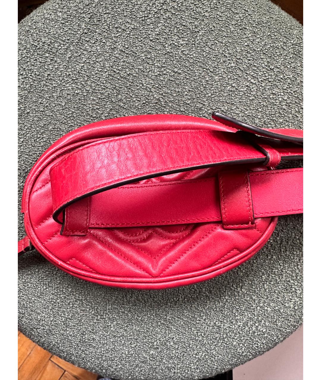 GUCCI Красная кожаная поясная сумка, фото 2