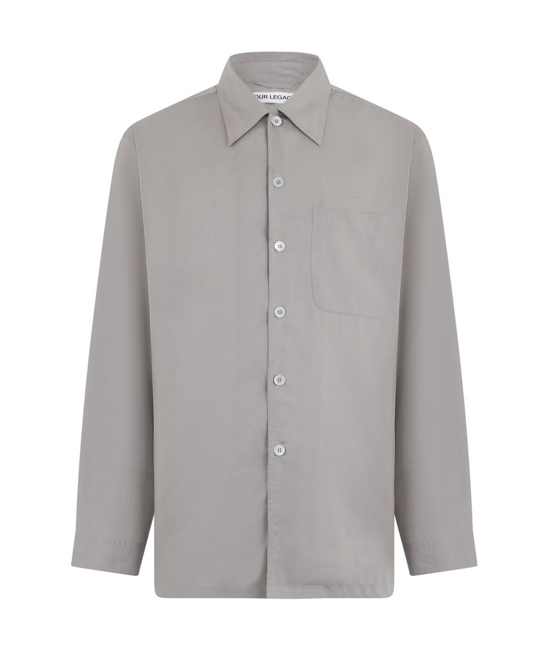 OUR LEGACY Серая классическая рубашка, фото 1