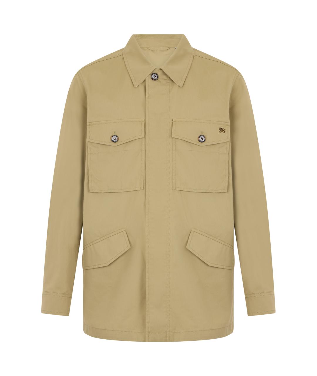 BURBERRY Бежевая хлопковая куртка, фото 1