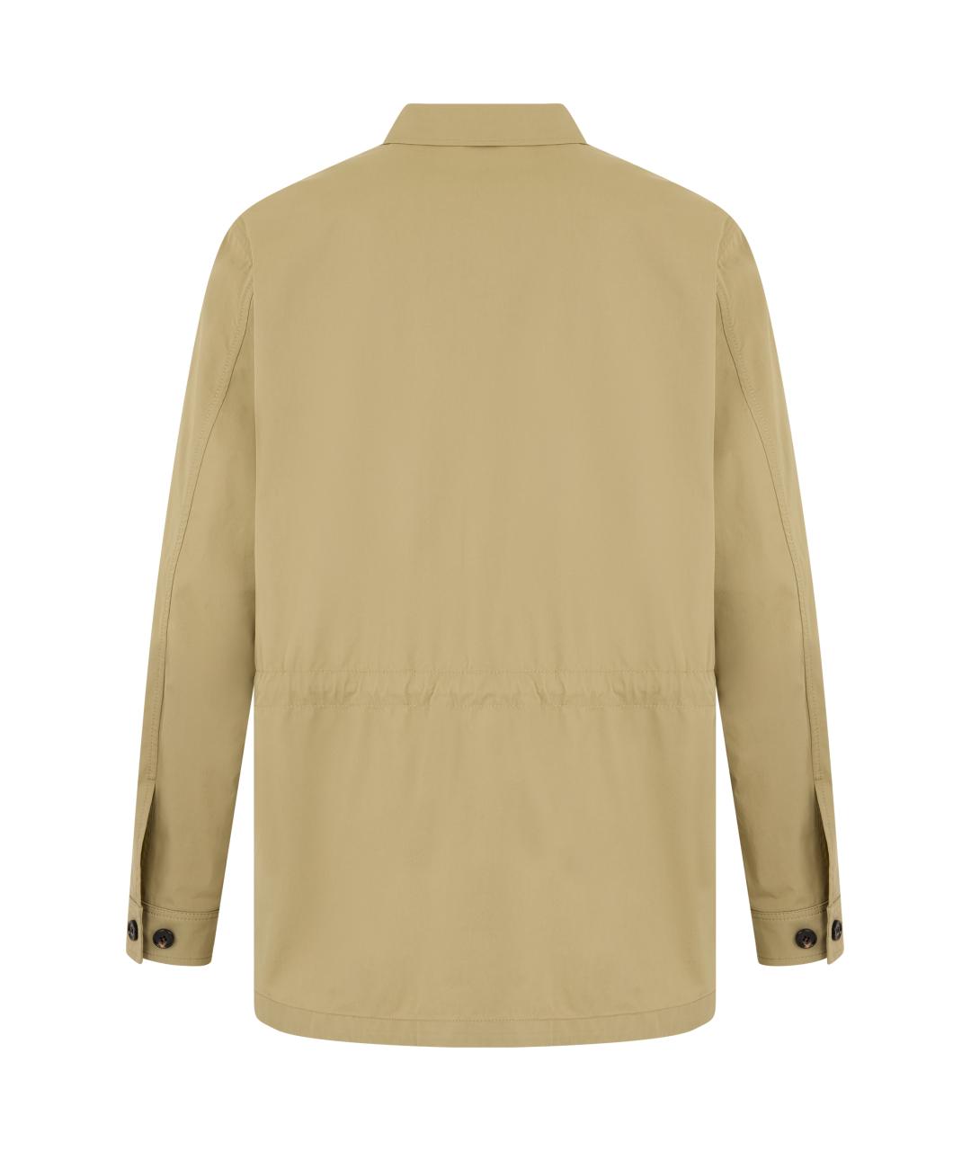 BURBERRY Бежевая хлопковая куртка, фото 2