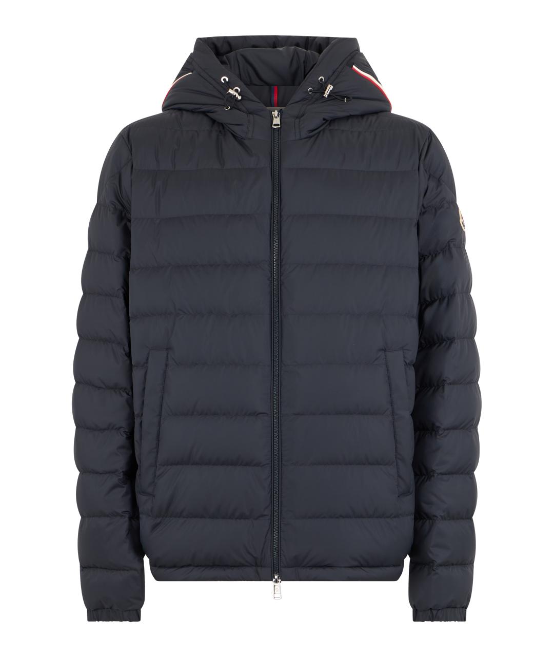 MONCLER Синий полиамидовый пуховик, фото 1