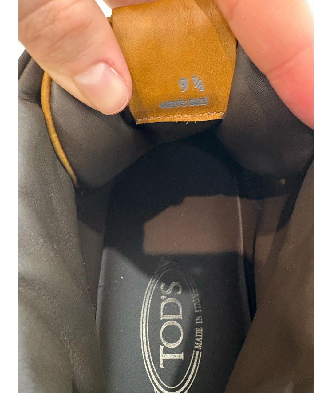 TOD'S Коричневые кожаные высокие ботинки, фото 3