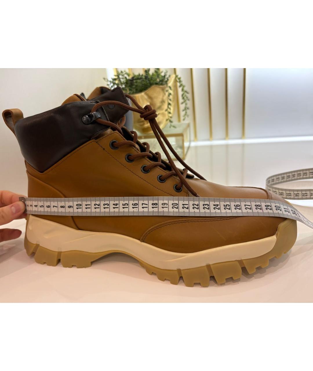 TOD'S Коричневые кожаные высокие ботинки, фото 5