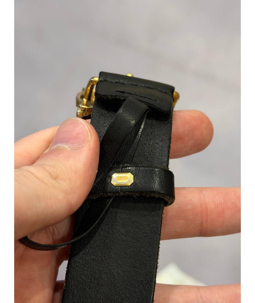 GUCCI Черный кожаный ремень, фото 3