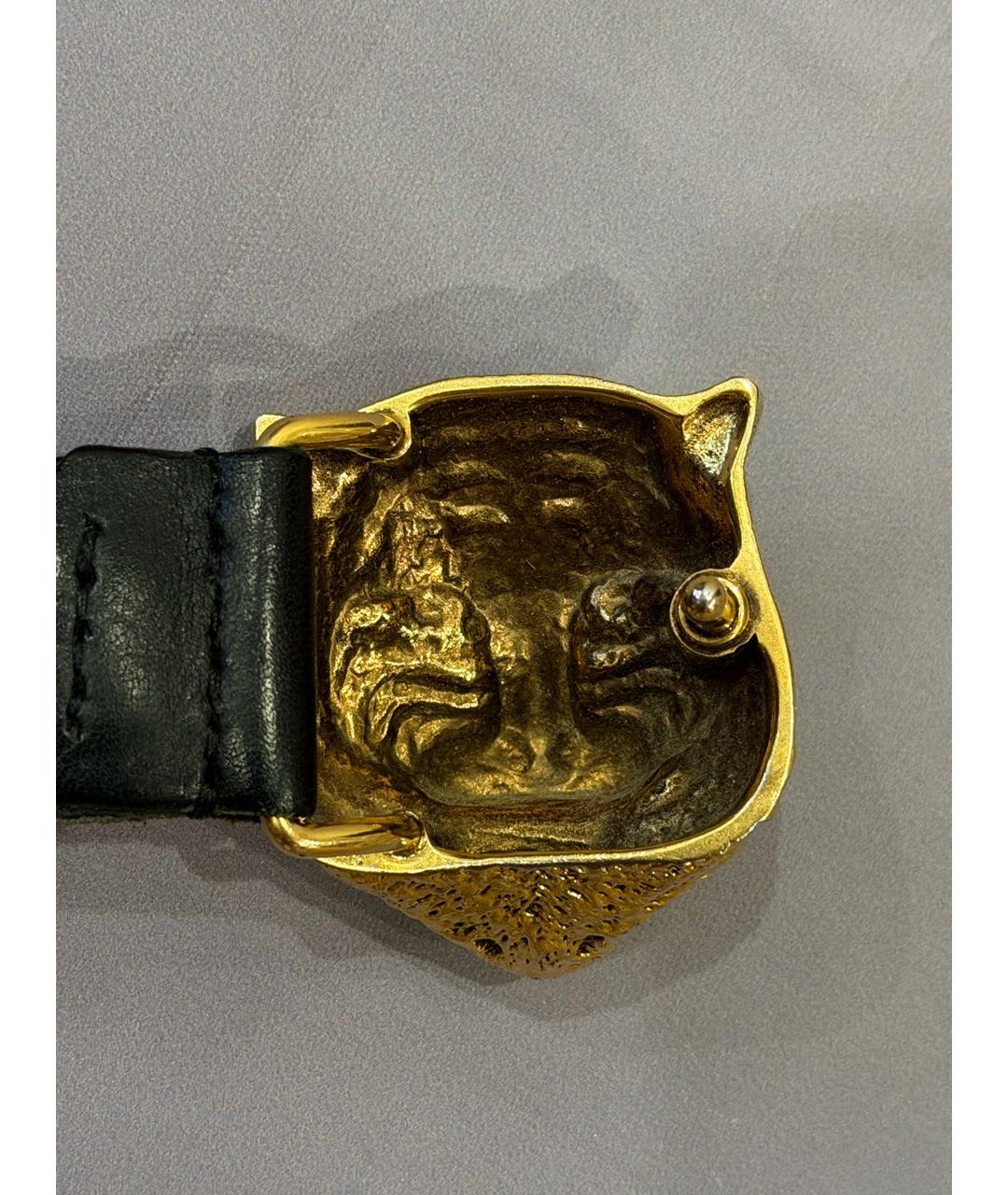 GUCCI Черный кожаный ремень, фото 4