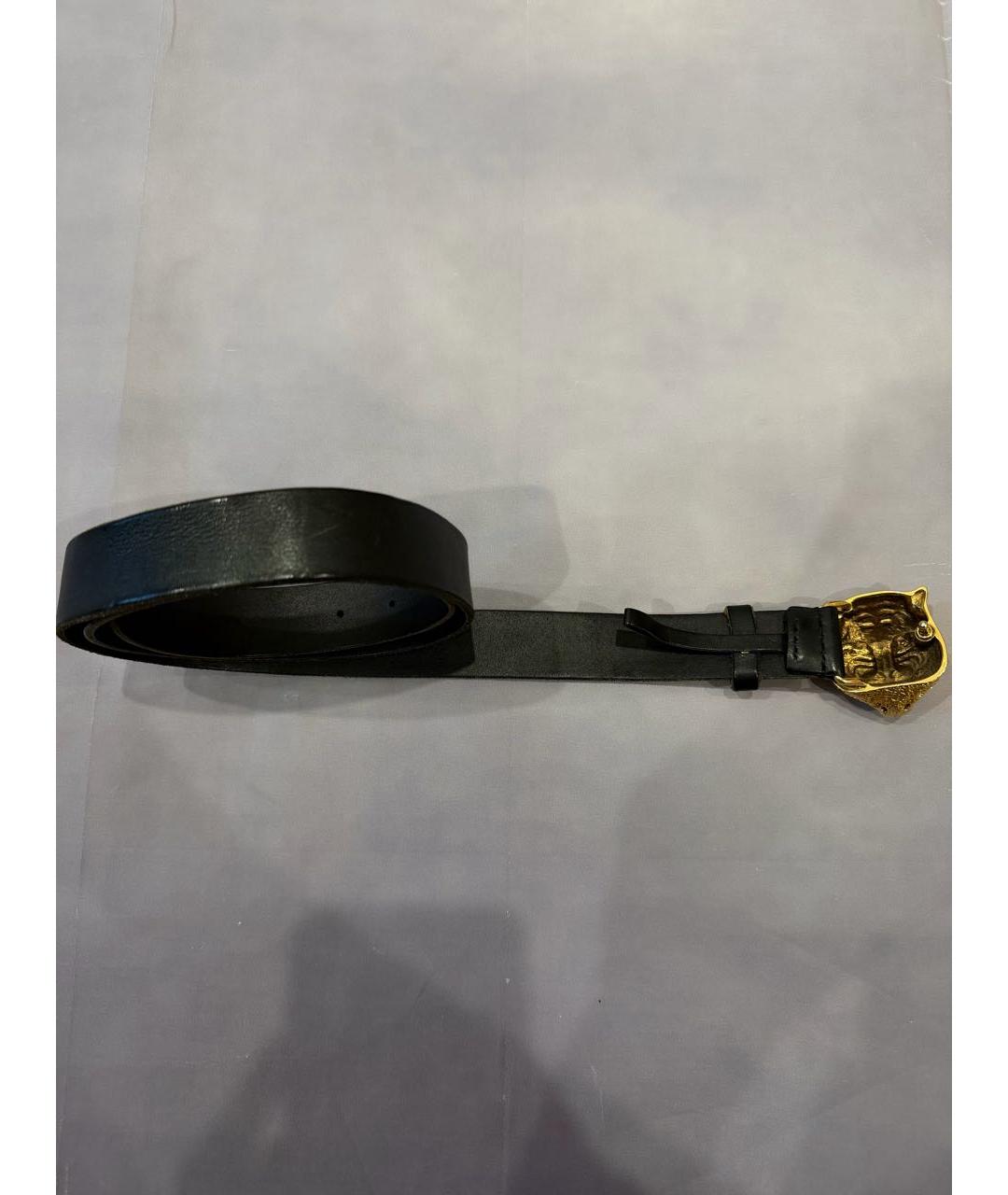 GUCCI Черный кожаный ремень, фото 5