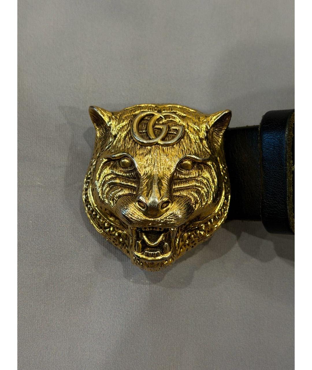 GUCCI Черный кожаный ремень, фото 2