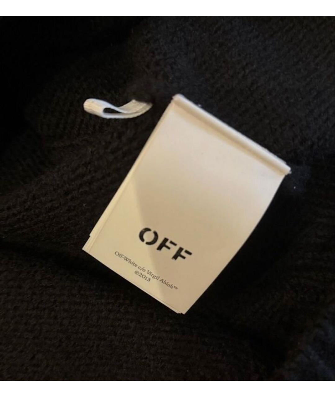 OFF-WHITE Черный шерстяной джемпер / свитер, фото 4