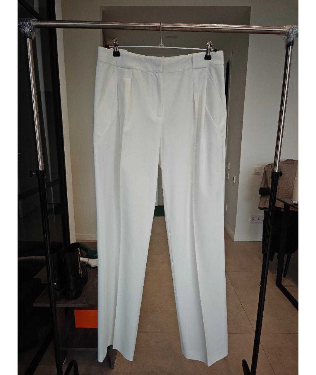 KARL LAGERFELD Белые полиэстеровые прямые брюки, фото 7