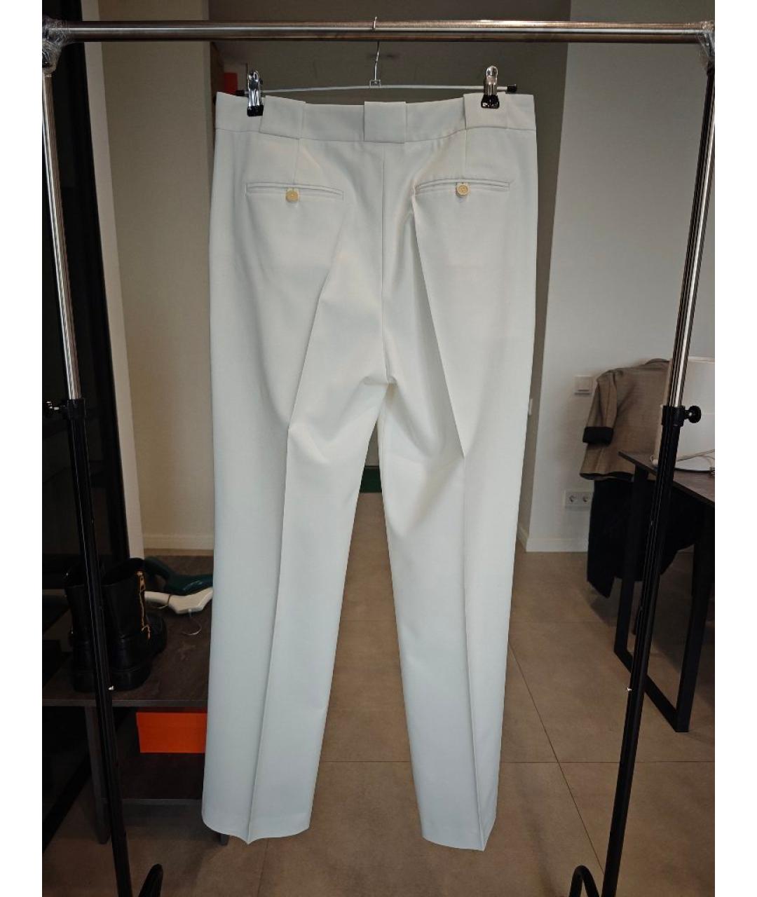 KARL LAGERFELD Белые полиэстеровые прямые брюки, фото 2