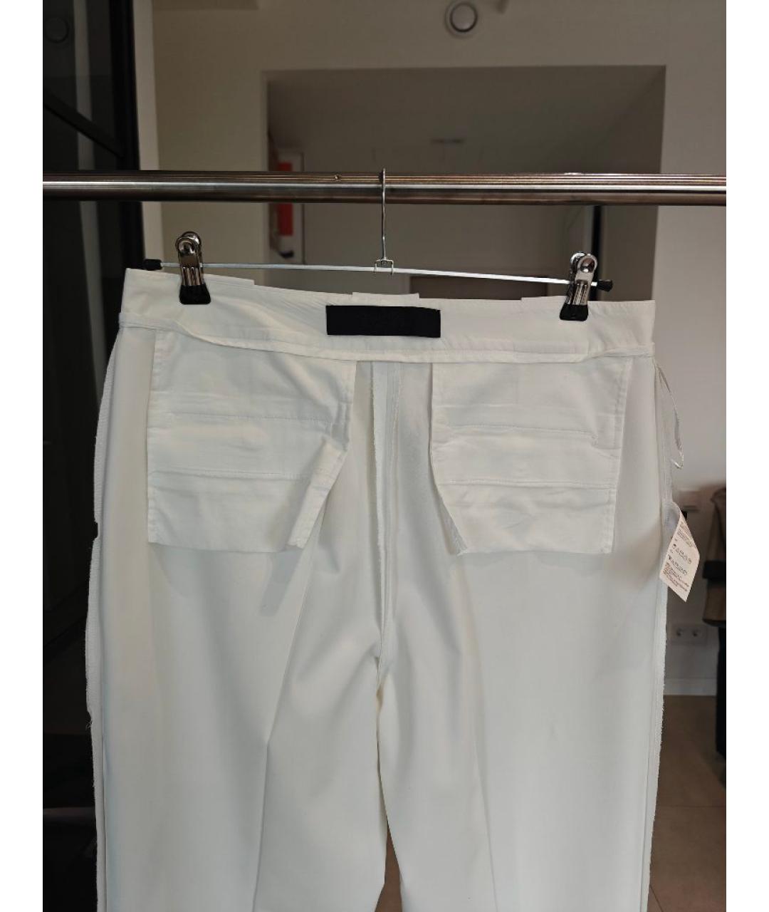 KARL LAGERFELD Белые полиэстеровые прямые брюки, фото 3