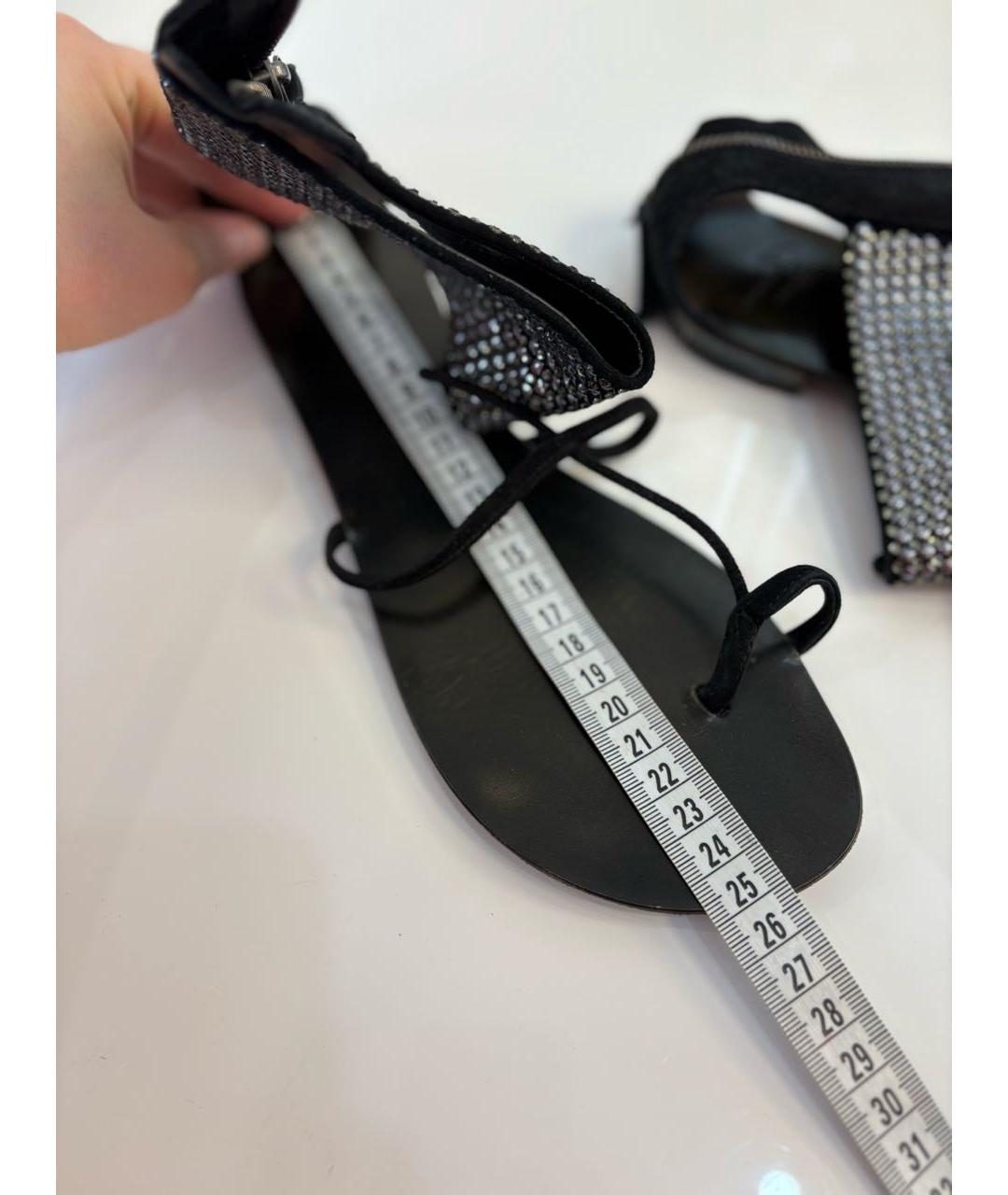 GIUSEPPE ZANOTTI DESIGN Черные замшевые сандалии, фото 6