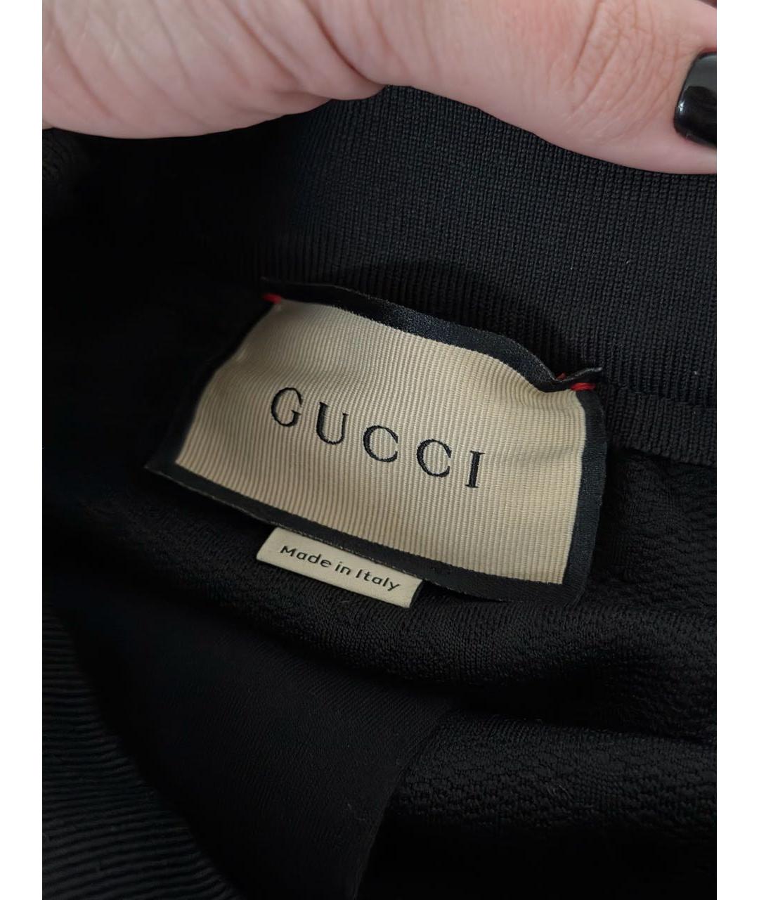 GUCCI Черная полиэстеровая юбка мини, фото 3